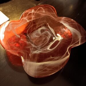 ART DECO SWIRLED GLASS BOWL